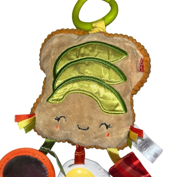Fisher price brunch & go avocado toast stroller baby toy plush rattle bacon egg - Picture 2 of 4